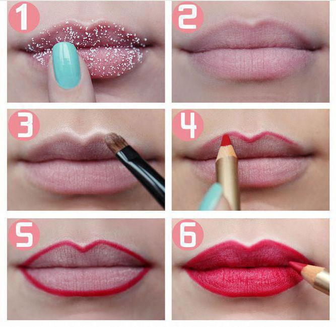 how to paint a red lip step by step