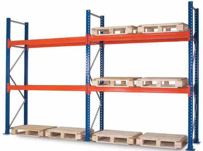 pallet racking with front-loading