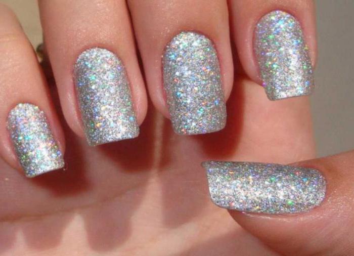 shellac with glitter
