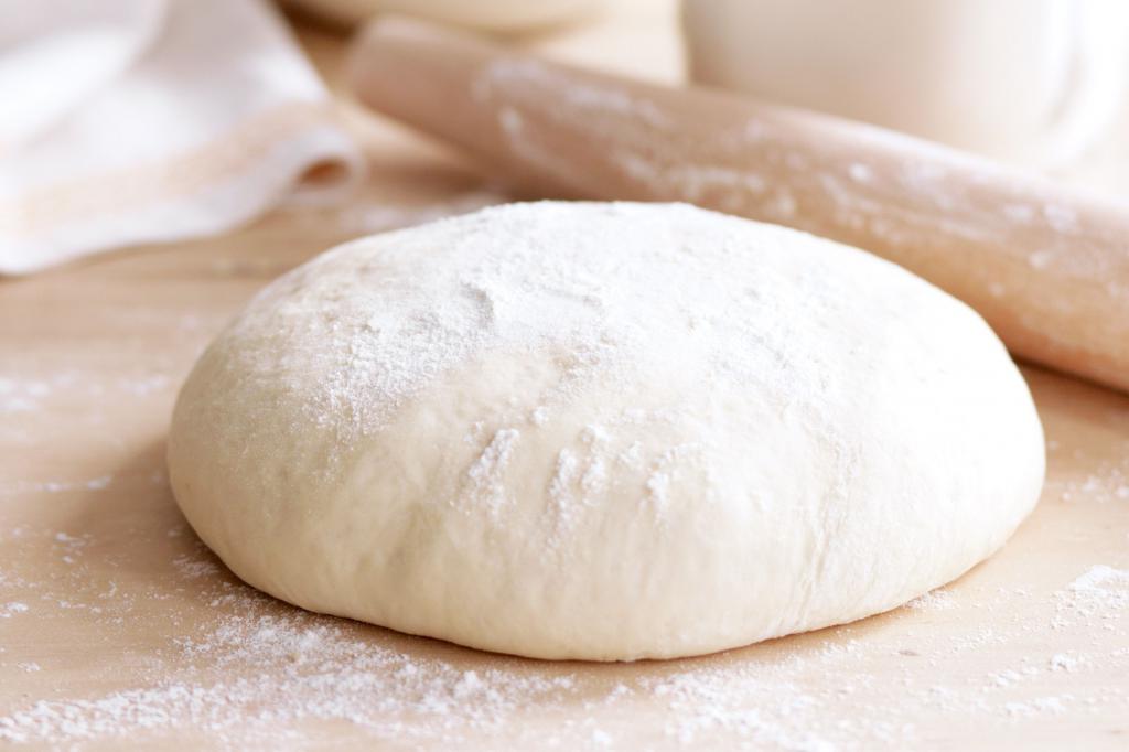Yeast dough with their hands