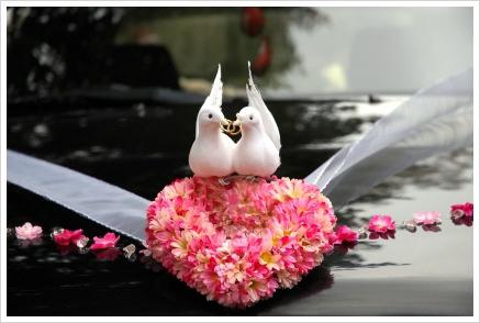 decorations for the wedding car