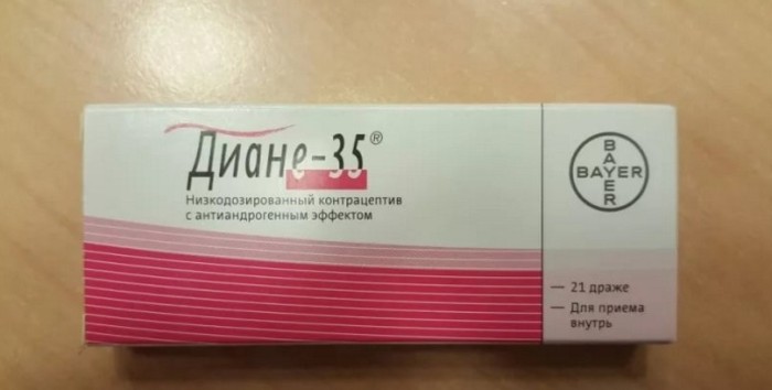 Антиандрогенный la droga "diane-35"