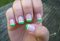 Green French manicure on nails: interesting ideas, options and recommendations