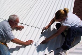 technology of installation of a roof of corrugated