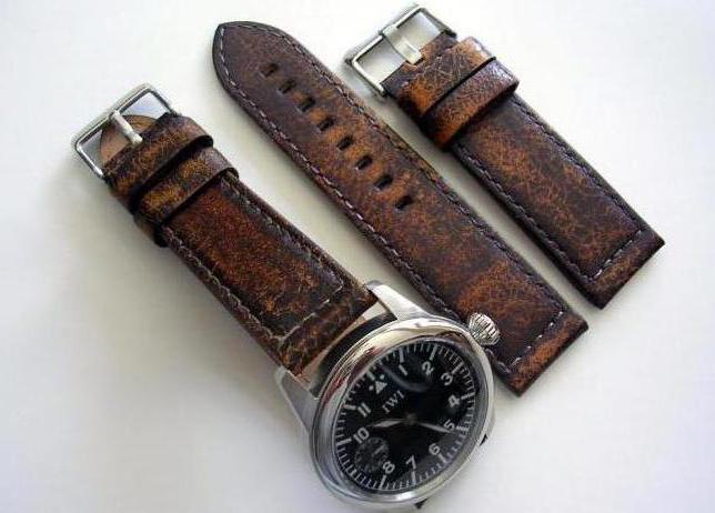 watch on wide leather band