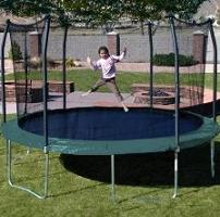 trampolines for children with a grid