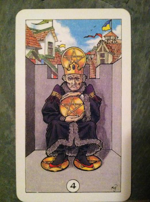 meaning of the Tarot four of Pentacles interpretation
