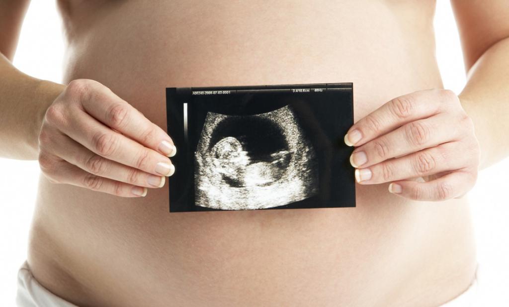 the ultrasound on the stomach background