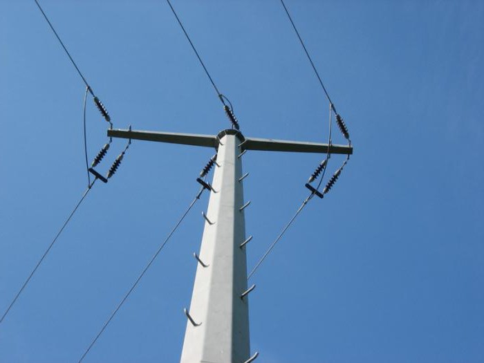 a instalação de suportes de linhas de transmissão