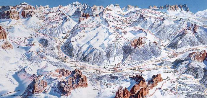 Canazei ski resort trails