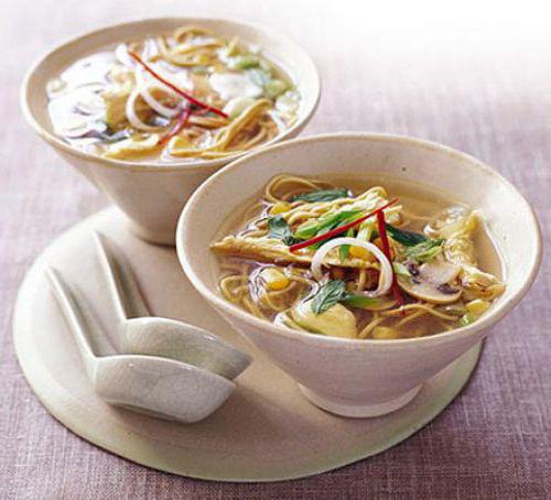 soup noodles with mushrooms recipe