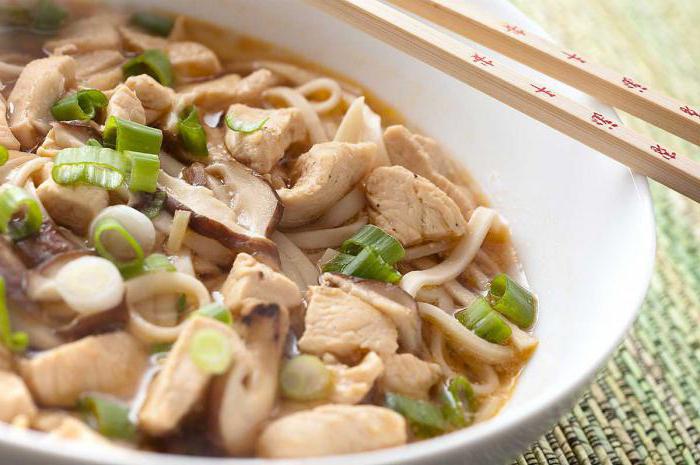chicken noodles with mushrooms recipe
