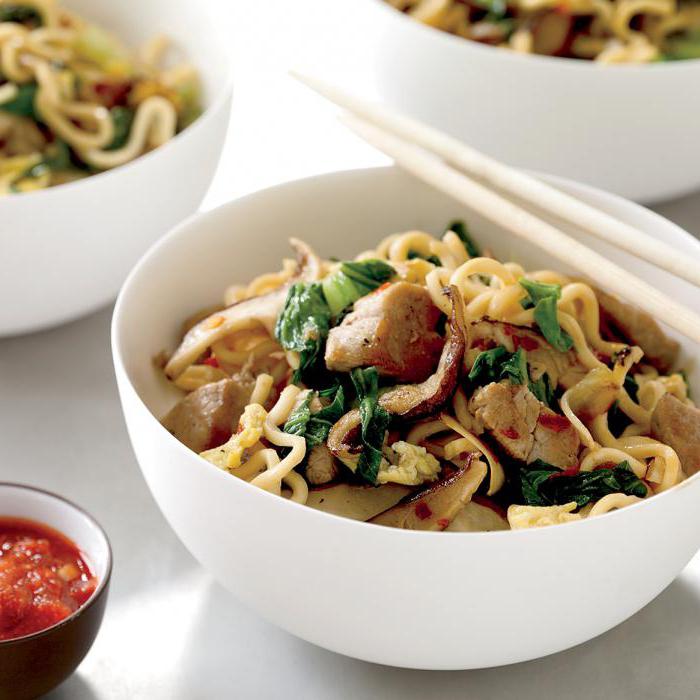vegetable noodles with mushrooms recipe
