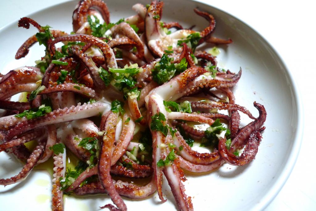 Cómo cocinar los tentáculos del calamar