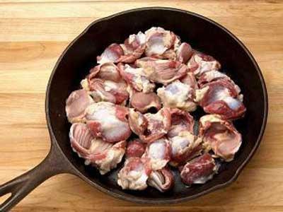 cómo cocinar el pollo, los ventrículos