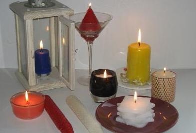 conjunto de velas aromáticas