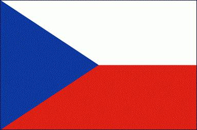 Tschechische Republik Flagge und Wappen Foto