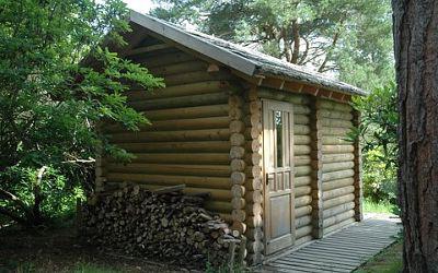 casa da pérgola de madeira