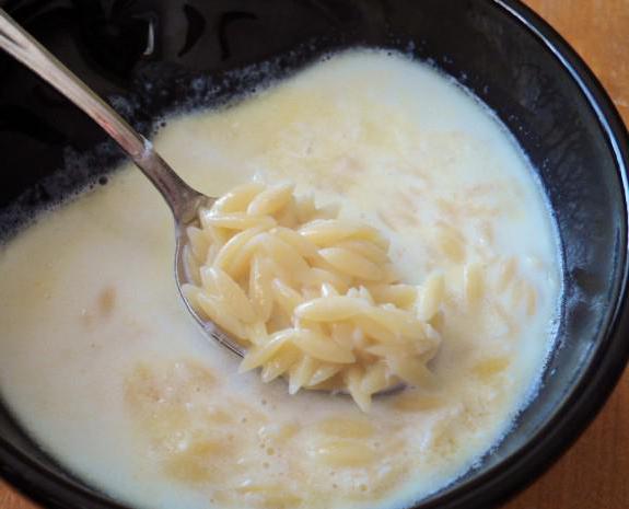 milk soup with pasta nutritional value