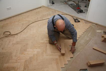 laying of parquet flooring