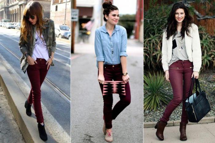 Where to wear Burgundy pants? What to wear with maroon pants?