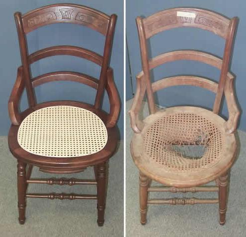 restoration chairs with their hands
