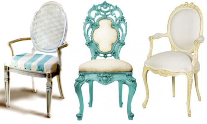 a restauração e a decoração de cadeiras com as mãos