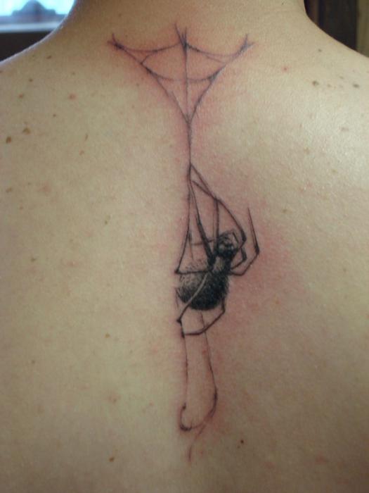 tatuaje de la araña