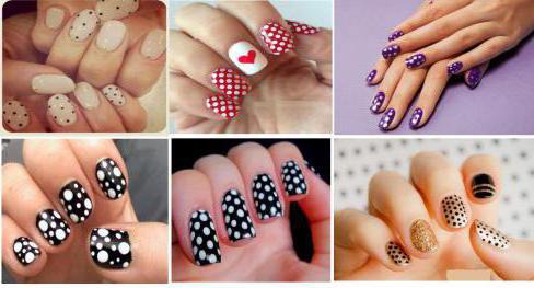 manicure with black dots