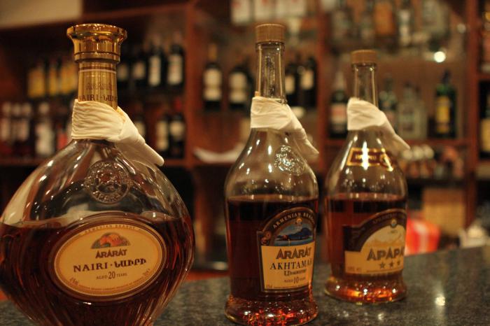 names of well-known Armenian cognac