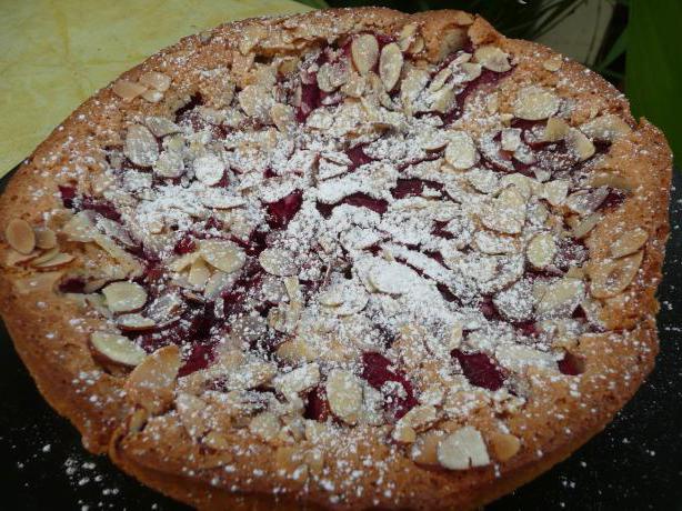 Apple pie with plums and apples