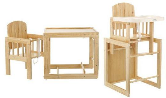 children's wooden high chair