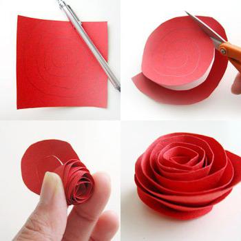 diagrams of flowers out of paper
