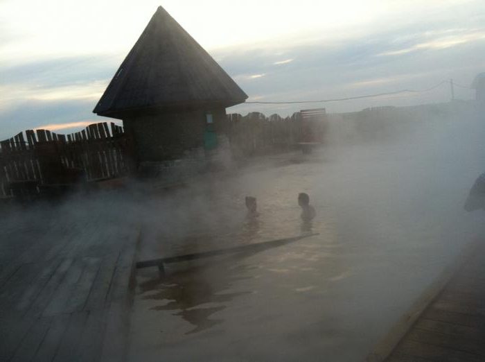 Quente geyser na região de kherson