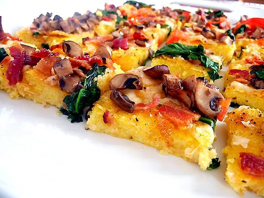 la polenta de la receta con la foto de