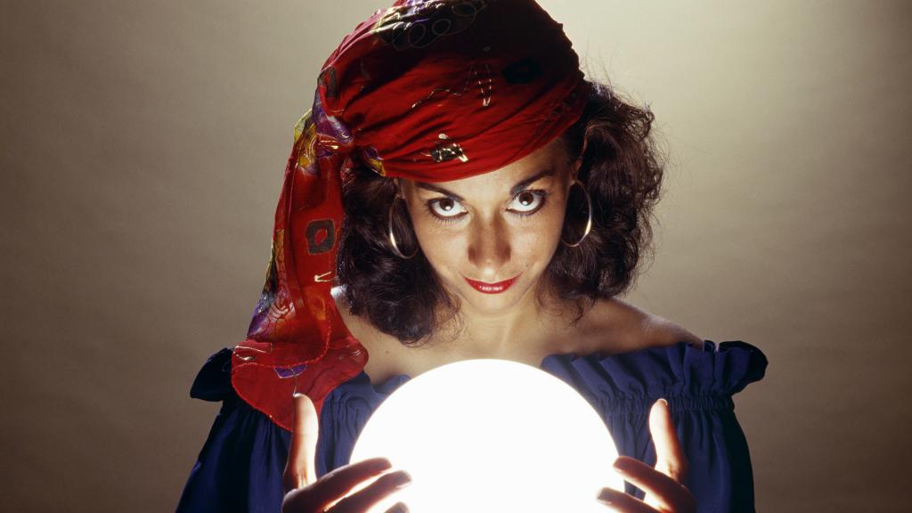 Woman depicting psychic