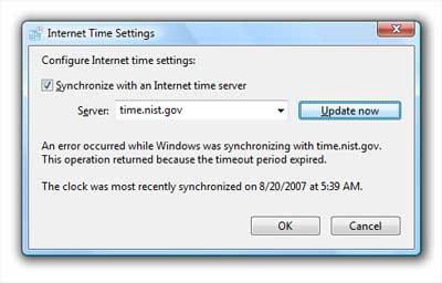 server accurate time synchronization with PC time