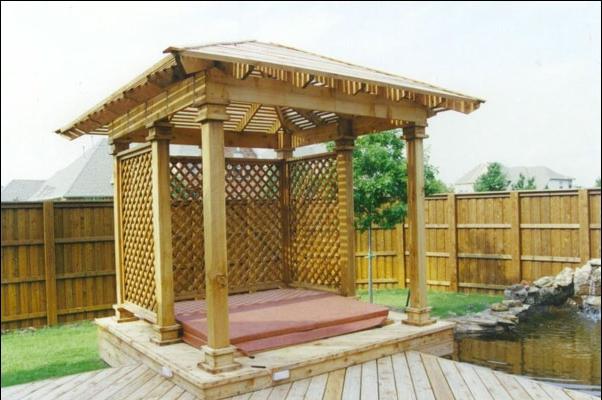 gazebo built with his own hands