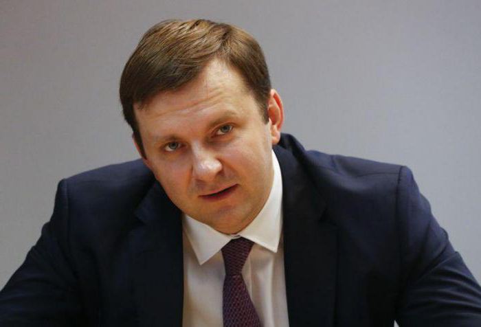 der Minister für Wirtschaftsentwicklung Maxim oreschkin