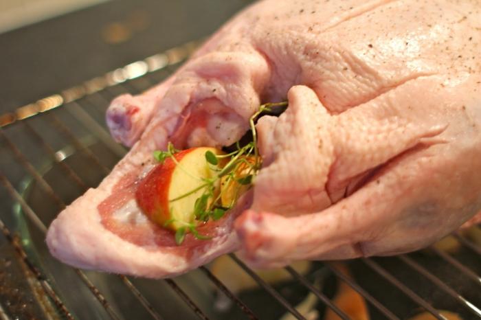 wie zu Kochen Ente mit äpfeln