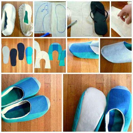pattern Slippers with their hands