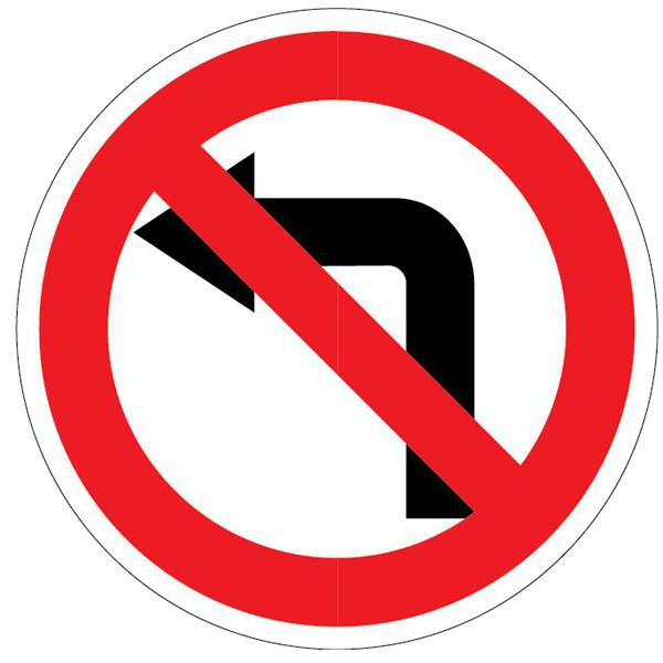 what are the signs prohibit left turn response