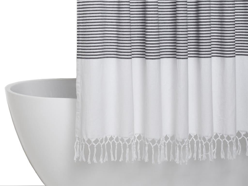 transparent shower curtain