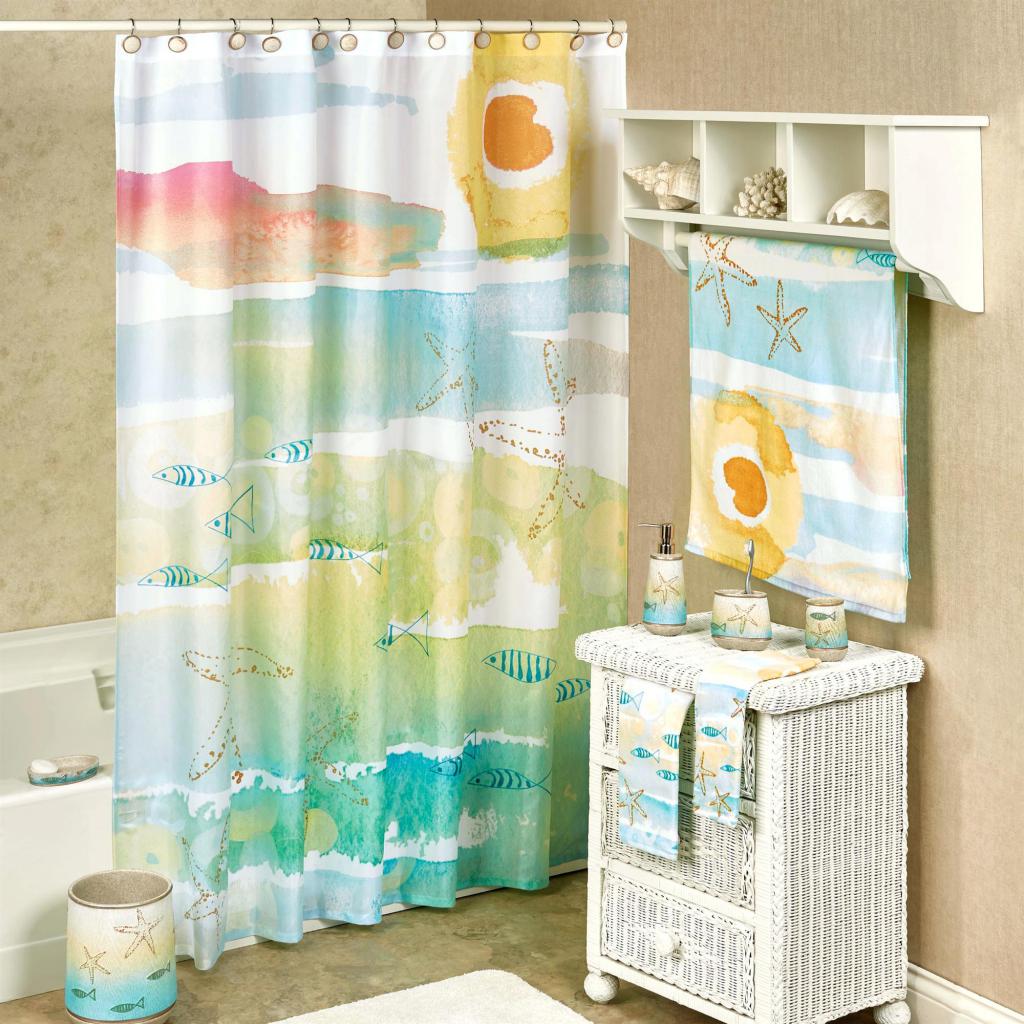 textile curtains for the bathroom
