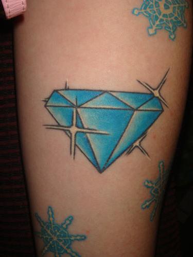 tatuagem de diamante de valor