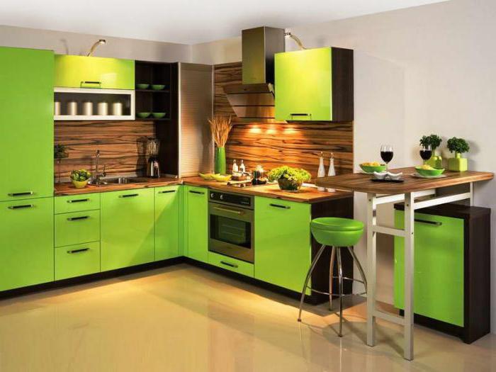 Corner kitchen colors lime