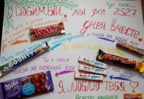 How to make a poster with the candy and inscriptions with his own hands?
