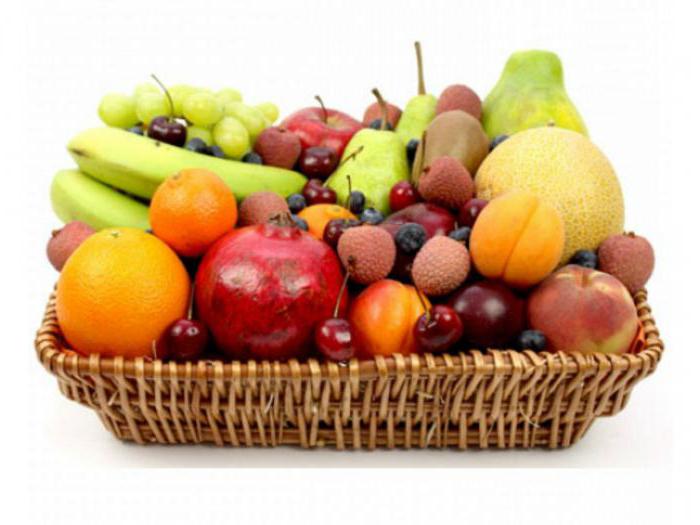 decoração de cesta de frutas no presente
