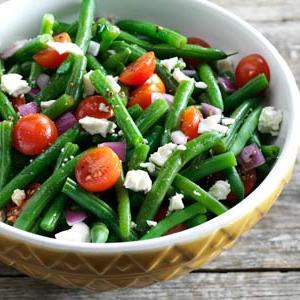 Salat aus grüne Bohnen