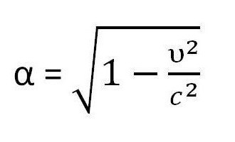 la fórmula de la masa relativista